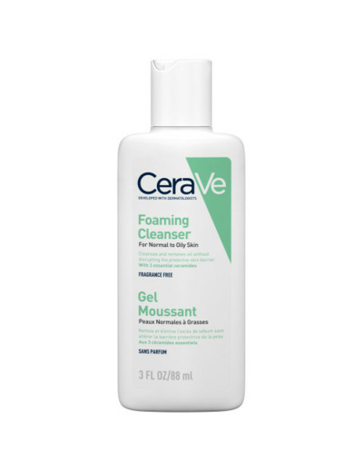 Gel Moussant Peaux Normales A Grasses 88ml Cleanse Visage Cerave