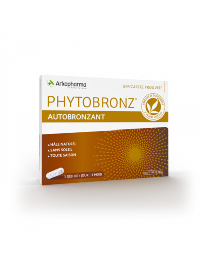 Autobronzant Hâle Naturel Vitamines A & E 30 gélules Phytobronz Arkopharma