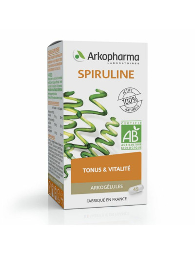 Spiruline Bio 45 Gelules Arkogélules Arkopharma