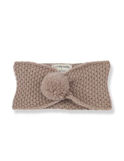 Bandeau laine Vieux rose Ona