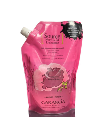 Source Eau Demaquillante Micellaire Recharge Rose D'Antan 400ml Enchantee Garancia