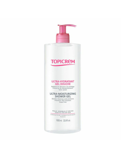 Gel Douche 1L Ultra-Hydratant Peaux sensibles Topicrem