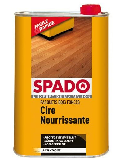 SPADO Cire Parquet Liquide Chêne foncé 1L