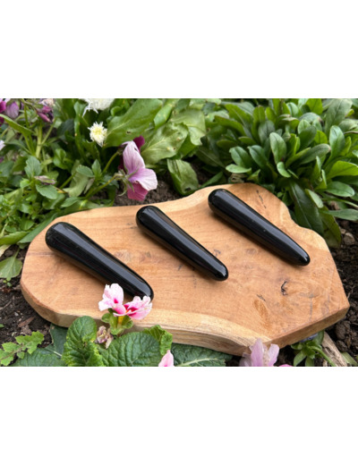 BATONS DE MASSAGE OBSIDIENNE NOIRE