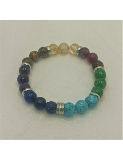 Bracelet 7 chakras par 3