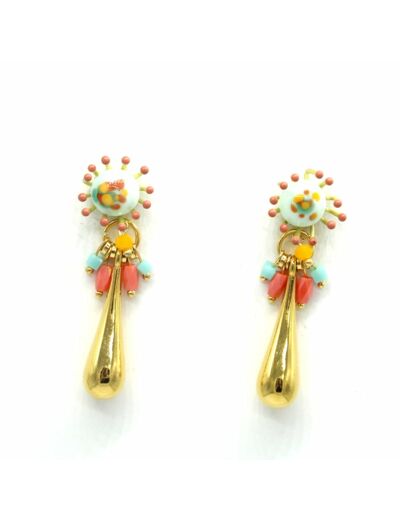 Boucles d'oreilles Aqua Coral