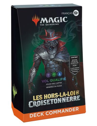 MTG: Hors-La-Loi de Croisetonnerre Deck Com FR Noir/Vert/Bleu