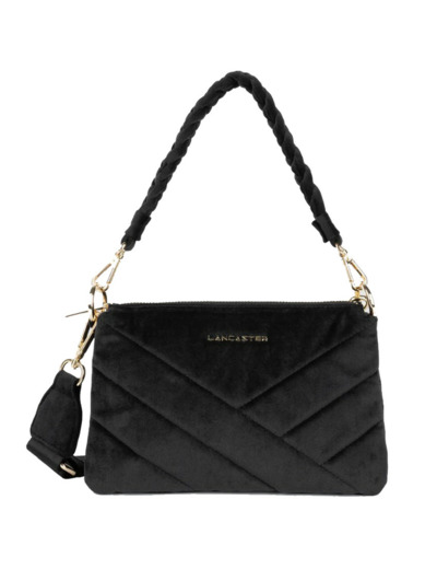 Lancaster Velvet Matelassé Pochette 518-016 Noir