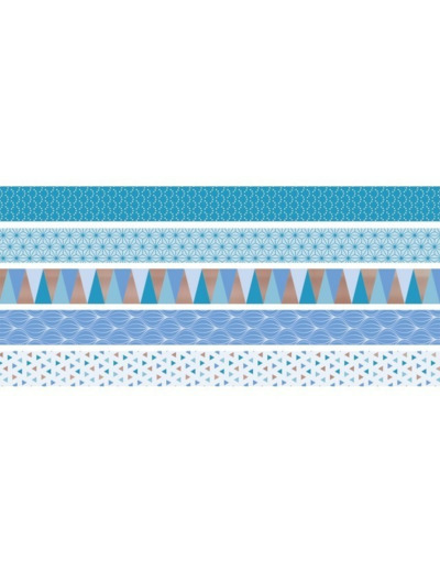 Rubans décoratifs adhésifs mini - Azur