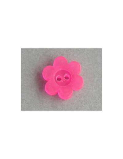 Bouton fleur fluo rose