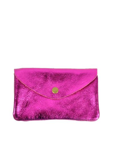 Farfouillette Porte-monnaie Cuir GM Fuschia