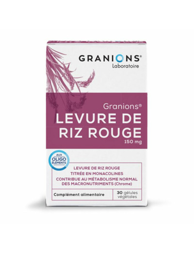 Levure De Riz Rouge 150mg 30 Gelules Granions