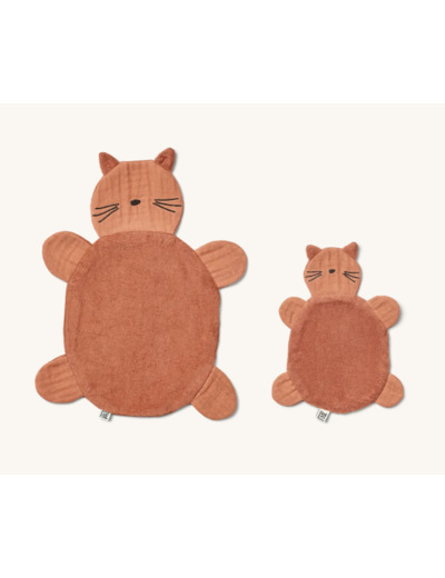 Doudou Janai lot de 2 chat rose