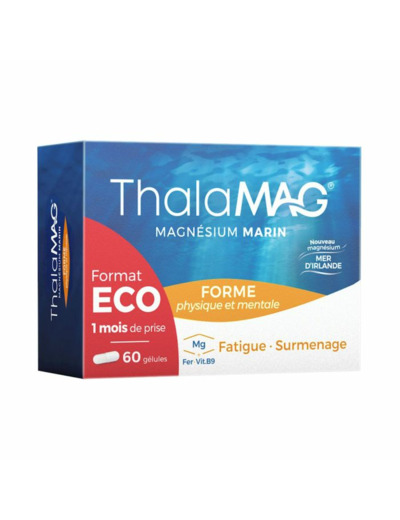 Forme Physique Et Mentale Magnesium Marin 60 Gelules Thalamag