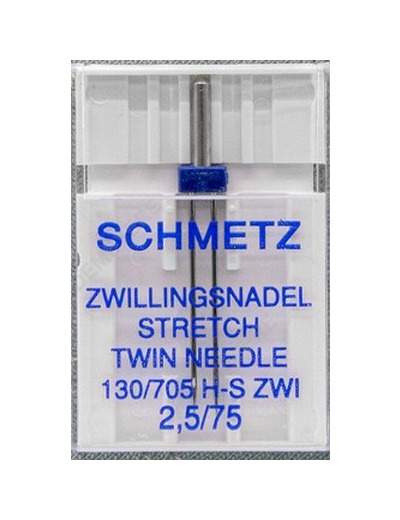 Aiguille double Stretch 2,5/75 Schmetz