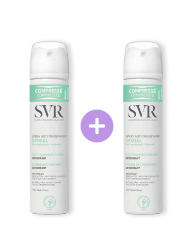 Spray Anti-transpirant 2x75 ml Spirial Svr