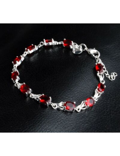 Bracelet rouge/argent