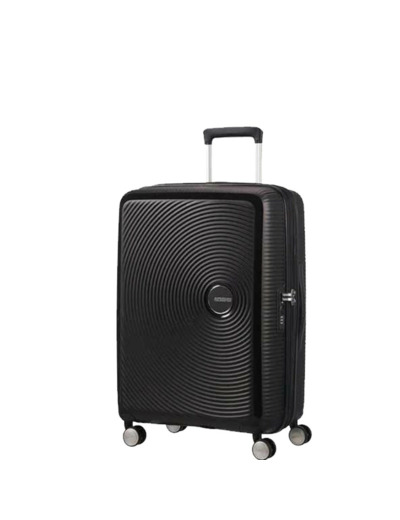 American Tourister Sound Box Spinner 67 cm Valise Trolley 4 Roues Black Bass