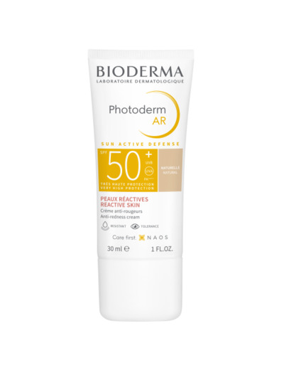 Crème teintée anti-rougeurs SPF50+ 30ml Photoderm AR Peaux réactives Bioderma