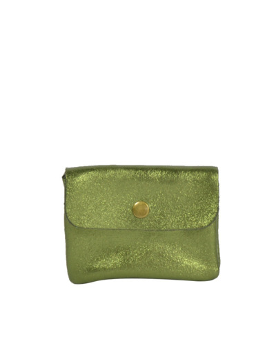 Farfouillette Porte-monnaie compact Cuir PM Kaki