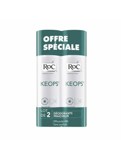 Deodorant Fraicheur Transpiration Moderee Keops 2x100ml Roc