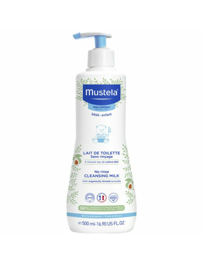 Lait De Toilette Sans Rincage Peaux Normales 500ml Mustela