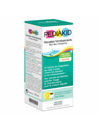 Sirop Nausees Vomissements Mal Des Transports 125 ml Pediakid