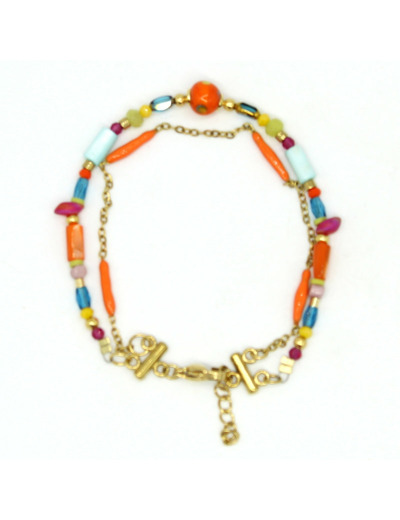Bracelet double multicolore PAPAYA