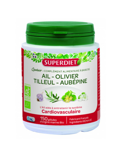 Quatuor Cardiovasculaire Ail Bio 150 Gelules Superdiet