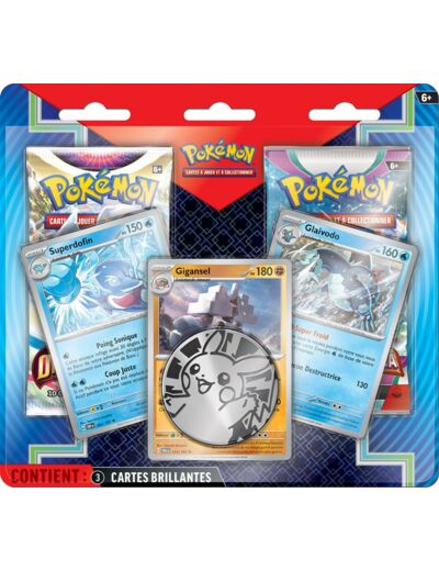 Pokémon : Pack 2 boosters + 3 c. p. Avril 24