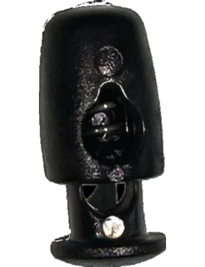 Stop cordon noir 17 mm x 8 mm — Arrêt de cordon