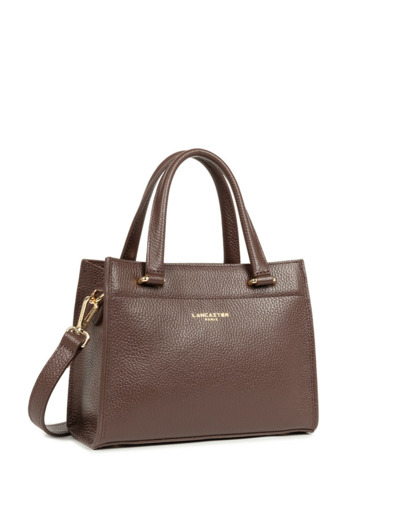 Lancaster Foulonné Double Petit Sac A Main 470-73 Marron In Or Pale