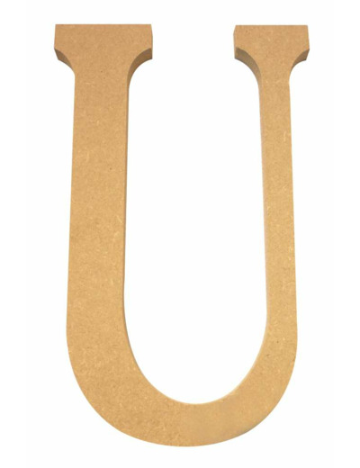 Lettre "U" Mdf - Hauteur : 220 mm