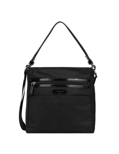 Lancaster Basic Verni Sac Porté Epaule et Travers 514-60 Noir