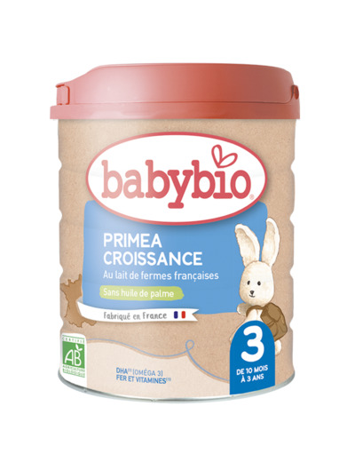 Primea 3 Lait En Poudre Croissance Bio De 10 Mois A 3 Ans 800g Babybio