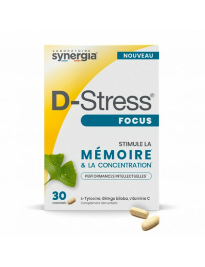D-Stress Focus 30 Comprimés Stimule La Mémoire Synergia