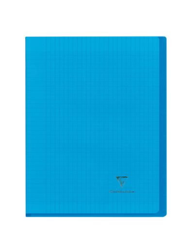 Cahier "Koverbook" - Polypro - 24x32 - 96 pages - Séyès - Bleu transparent