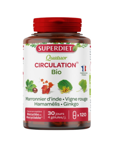 Quatuor Circulation Vigne Rouge 120 Gelules Superdiet