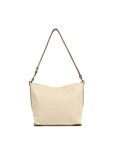 Lancaster Canvas Kba Sac Seau 518-051 Beige Cognac