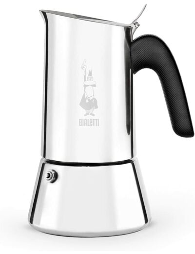 Bialetti 0007254/CN New Venus Cafetière italienne (Induction), 4 Cups, Argent 4 Tasses New Venus Unique