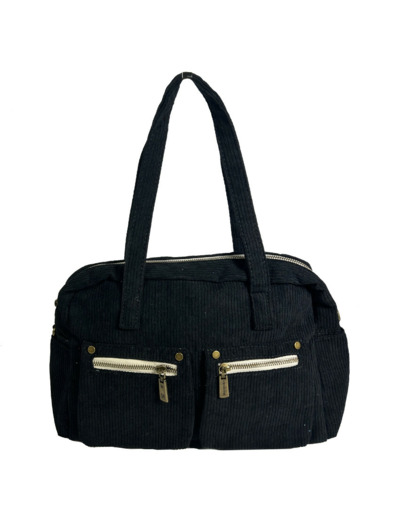 Farfouillette Sac Shopping En Velours Noir
