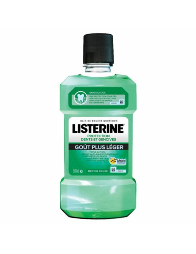 Protection Dents Et Gencives Bain De Bouche Menthe Douce Gout Plus Leger 500ml Listerine