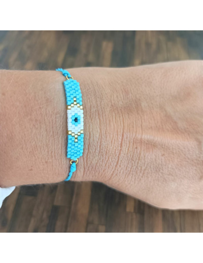 Bracelet Miyuki œil bleu