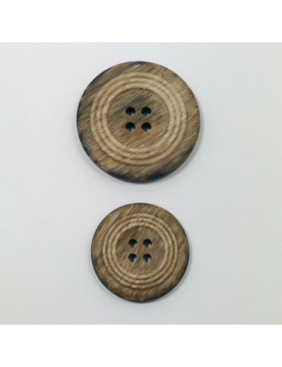 Bouton beige 4 trous 34 et 45 mm