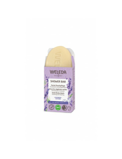 Douche végétale solide 75g Lavande + Vetiver Weleda
