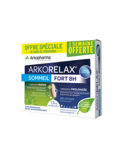 Sommeil Fort 8h 30 comprimés Arkorelax Arkopharma