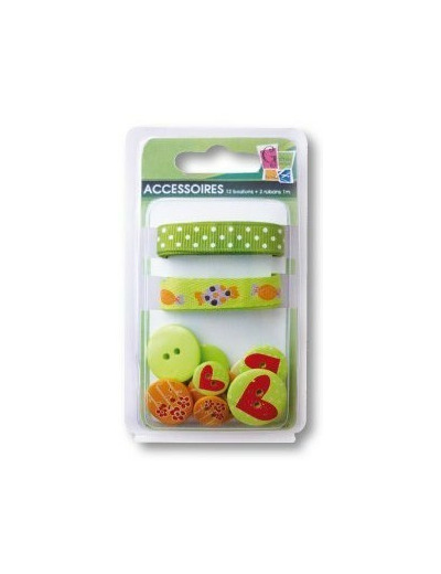 Kit Rubans et Boutons - Bonbon