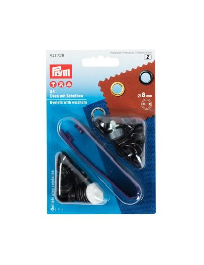 Œillets avec rondelles 8 mm Bruni - Prym