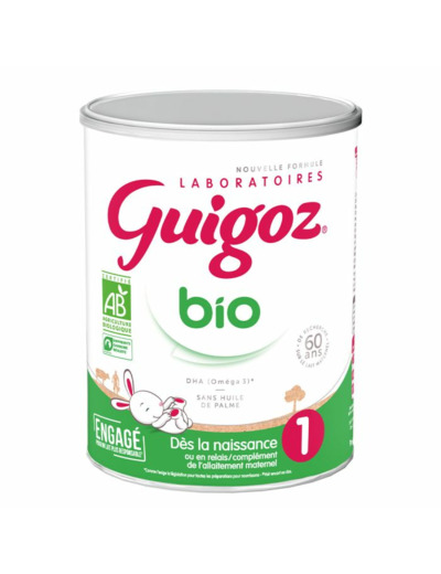 Lait En Poudre Bio 1 800g Dès La Naissance Jusqu'à 6 Mois Guigoz
