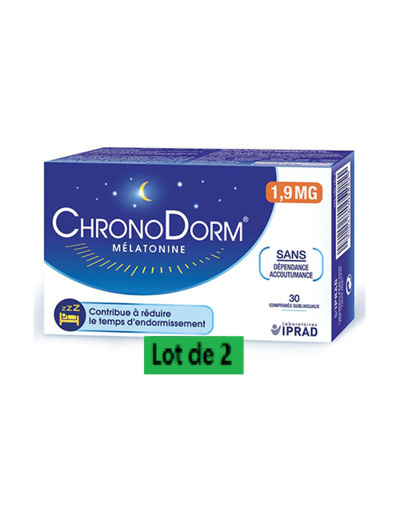Melatonine 2x30 Comprimes Sublinguaux 1,9mg Chronodorm
